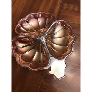 Peach Lusterware 3‎ Leaf Clover Dish Ashtray